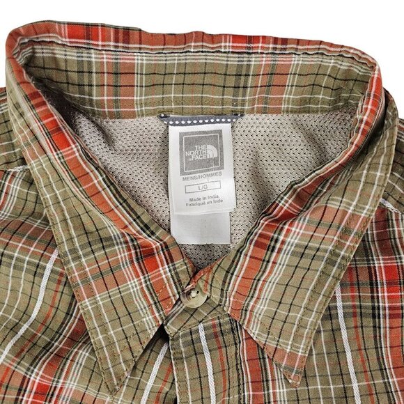The North Face Men’s Size Large Plaid Button Casual Outdoor Short Sleeve Shirt - Picture 3 of 16